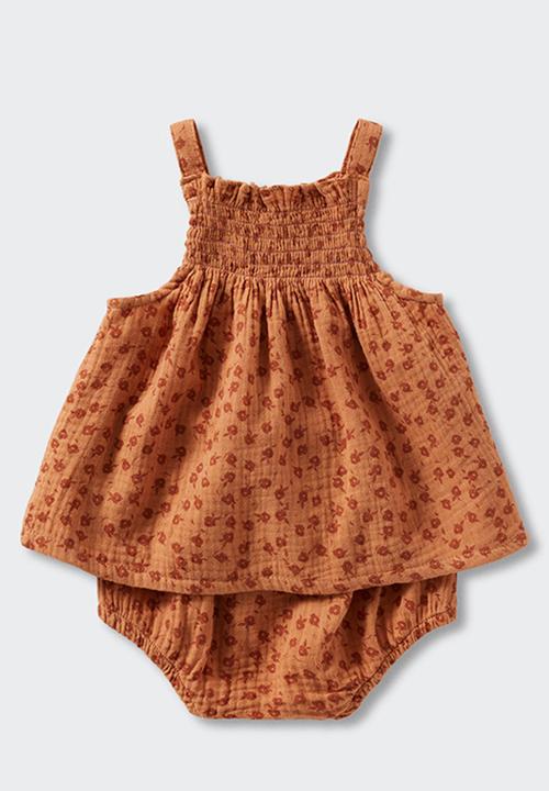 MANGO - Dress noa - medium orange