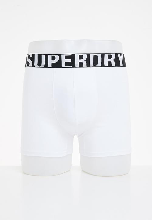Superdry. - Boxer dual logo double pack - black & optic