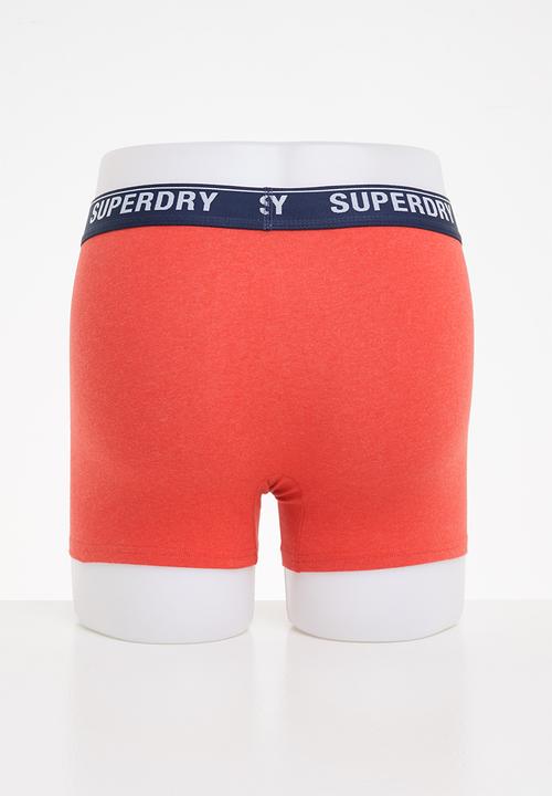 Superdry. - Boxer multi double pack - burgundy & red