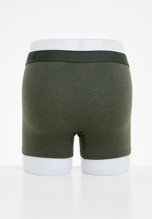 Superdry. - Boxer offset double pack - black & olive