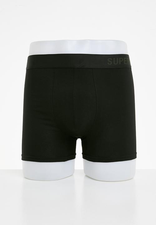 Superdry. - Boxer offset double pack - black & olive