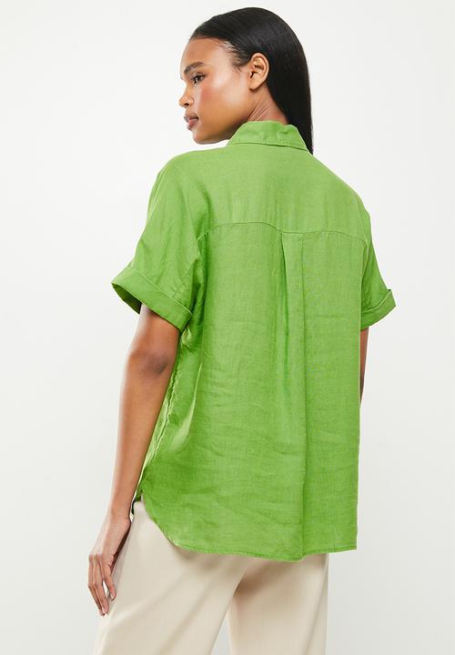 MANGO - Shirt pai - green
