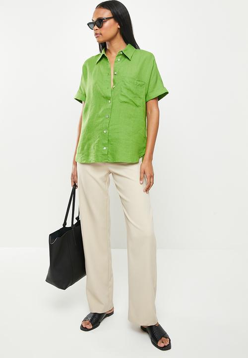 MANGO - Shirt pai - green