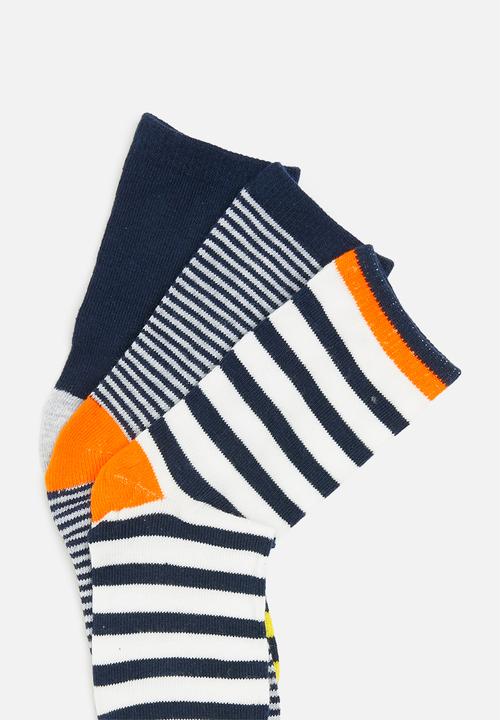 MINOTI - Baby boys 3-pack stripe knitted socks - multi