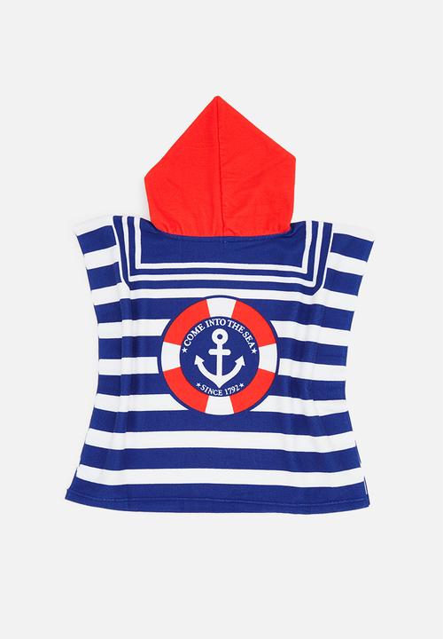 Pop Candy - Boys stripe hooded towel - multi