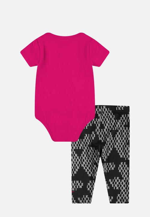 Nike - Nike girls daisy bodysuit legging set - black & pink