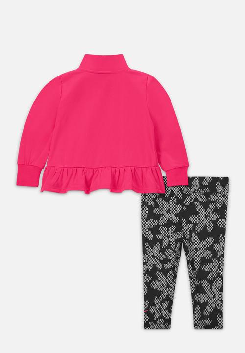 Nike - Nike girls sport daisy tricot set - black & pink