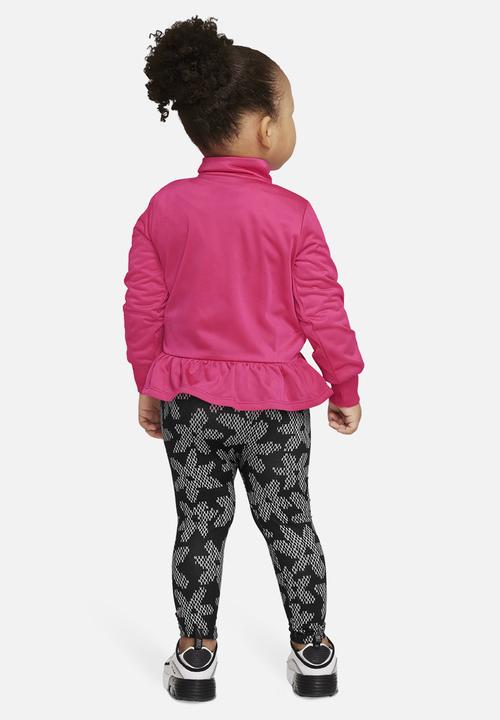 Nike - Nike girls sport daisy tricot set - black & pink