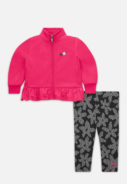 Nike - Nike girls sport daisy tricot set - black & pink