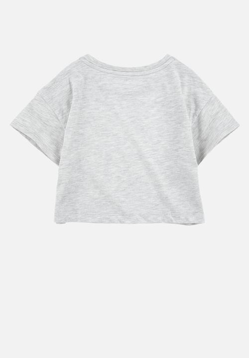 Nike - Nike girls sport daisy boxy top - grey heather