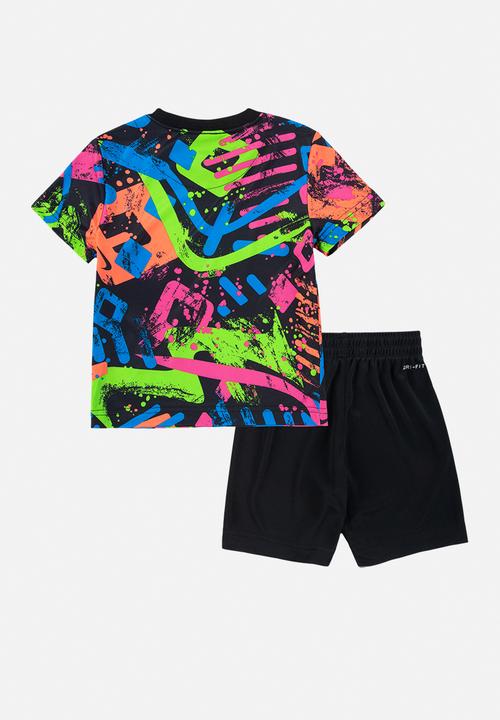 Nike - Nkb b nike df thrill tee & short set - multi 