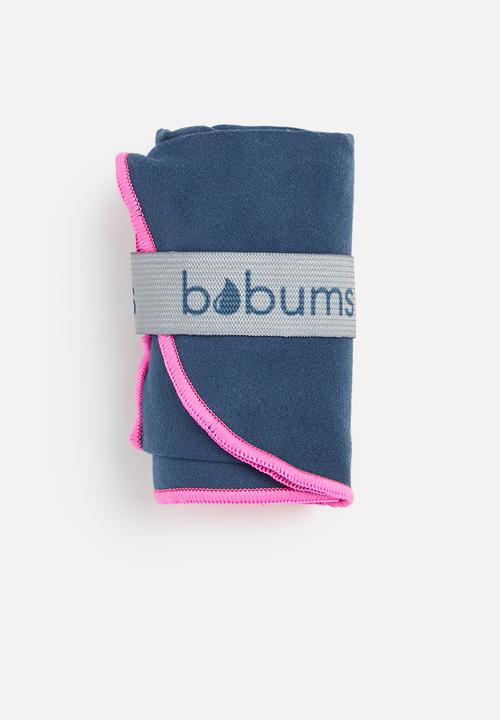 Bobums - Gym towel with zip set of 2 - coral  & navy