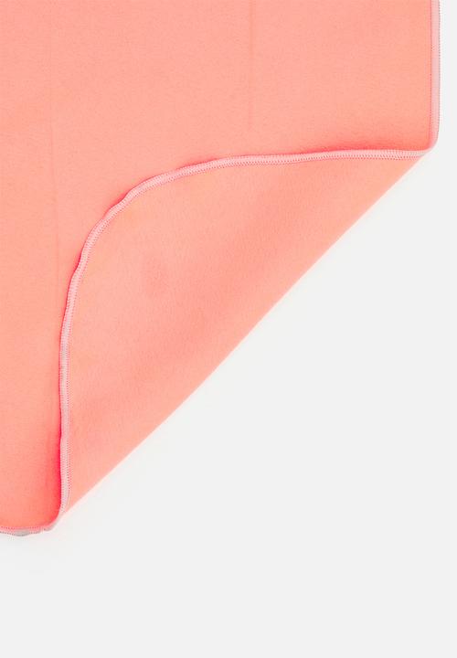 Bobums - Gym towel with zip set of 2 - coral  & navy