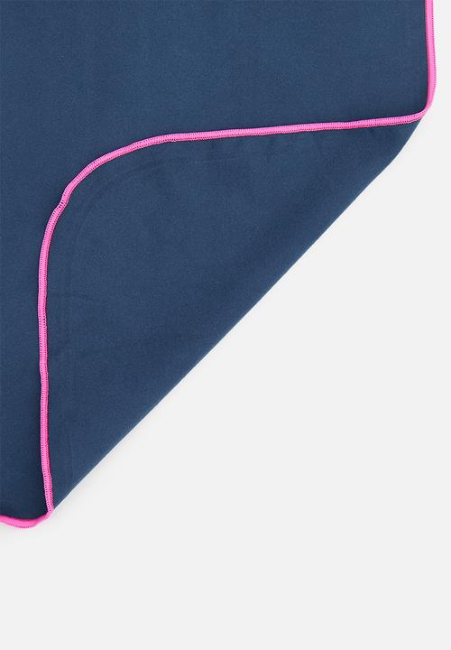 Bobums - Gym towel with zip set of 2 - coral  & navy