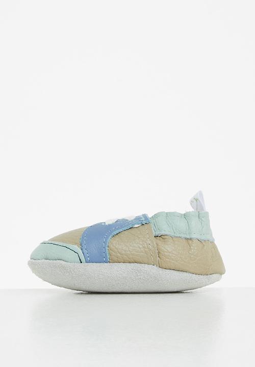 Pitta-Patta Shoes - Sneaker leather boys shoes - stone