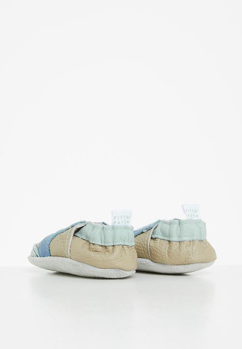 Pitta-Patta Shoes - Sneaker leather boys shoes - stone