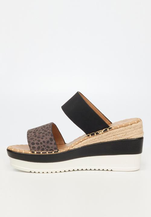 Miss Black - Wild2 mule wedge heel - black 