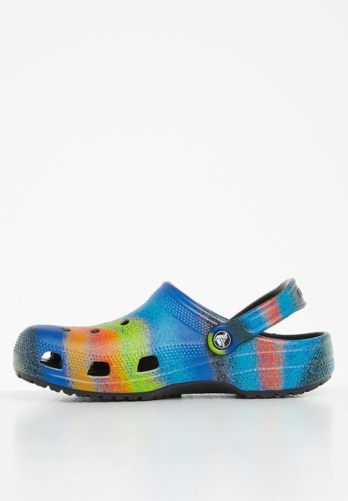 Crocs - Classic spray dye clog - black & multi