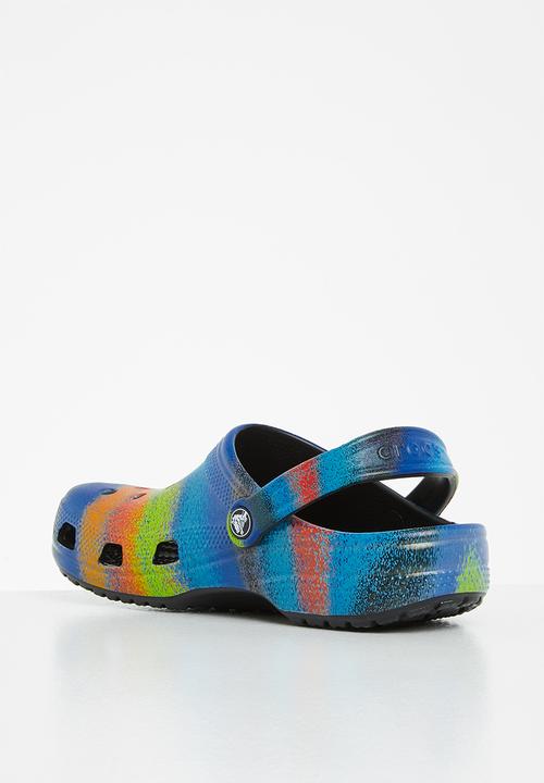 Crocs - Classic spray dye clog - black & multi