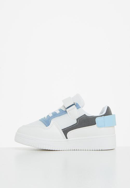 Pop Candy - Boys colour block sneaker - white & blue