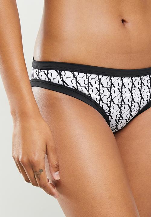 Calvin Klein - Ck one monogram bikini bottom - white