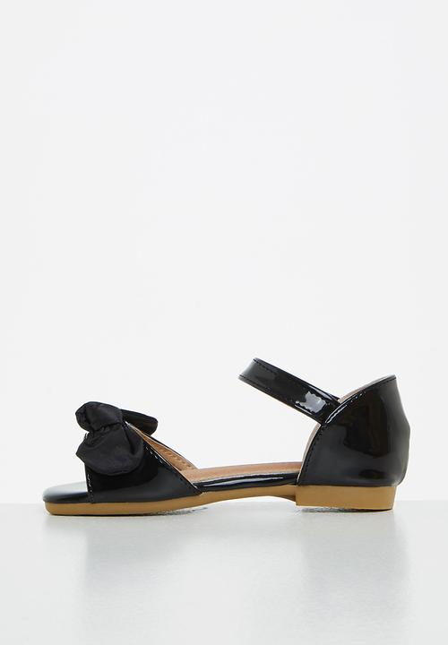 Pop Candy - Girls sandal with bow - black