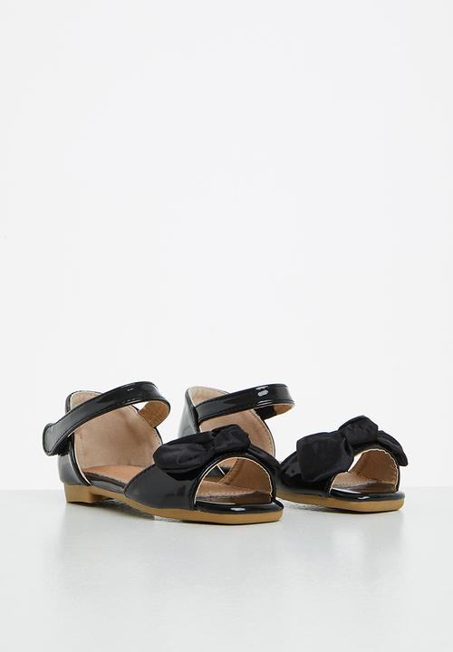 Pop Candy - Girls sandal with bow - black