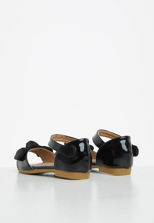Pop Candy - Girls sandal with bow - black