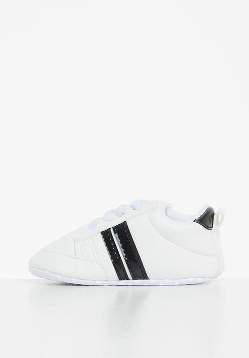 Pop Candy - Baby soft sole sneaker - white & black