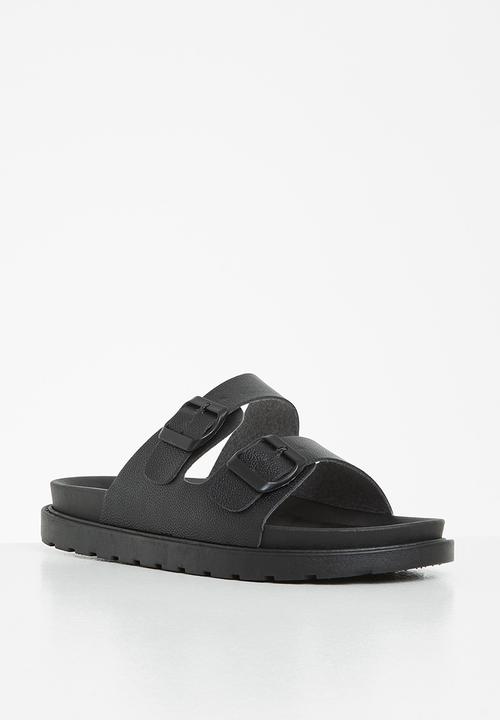Madison® - Crystal double buckle slide - black