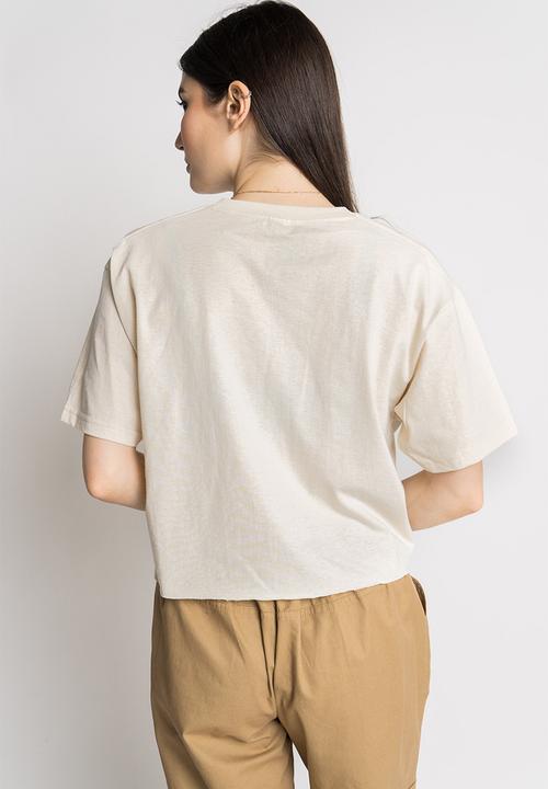 Daisy Street - Cropped tyler tee - natural