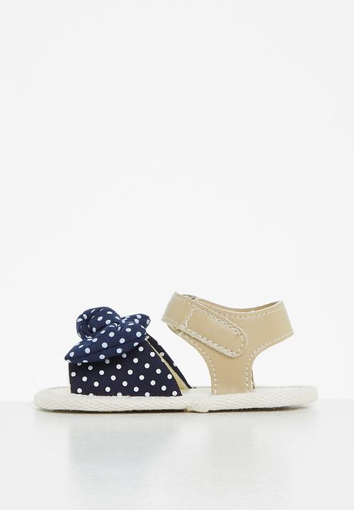Pop Candy - Baby  polka dot sandal - navy