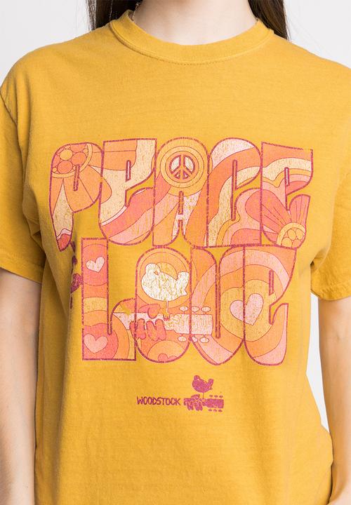 Daisy Street - Woodstock tee - mustard washed