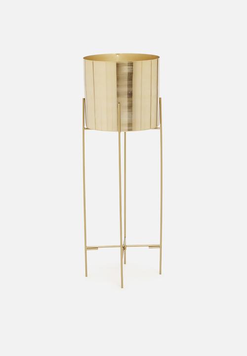 H&S - Vine standing planter - gold