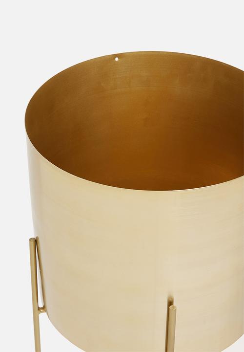 H&S - Vine standing planter - gold