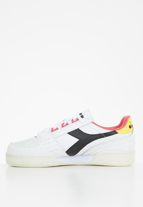 Diadora - Davis leather - white/black/lime