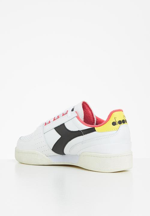 Diadora - Davis leather - white/black/lime