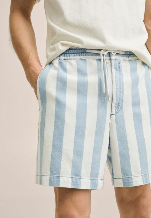 MANGO - Parasol bermuda shorts - blue