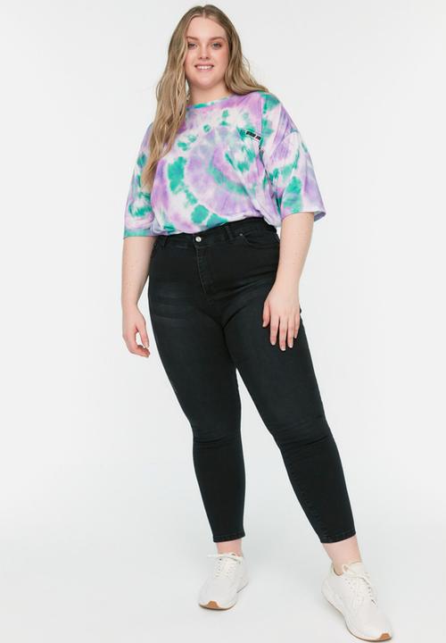 Trendyol - Plus high waist skinny jeans - black
