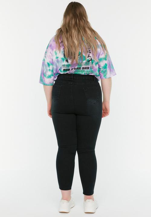 Trendyol - Plus high waist skinny jeans - black