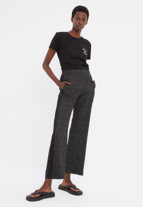 Trendyol - Polka dot trousers - black