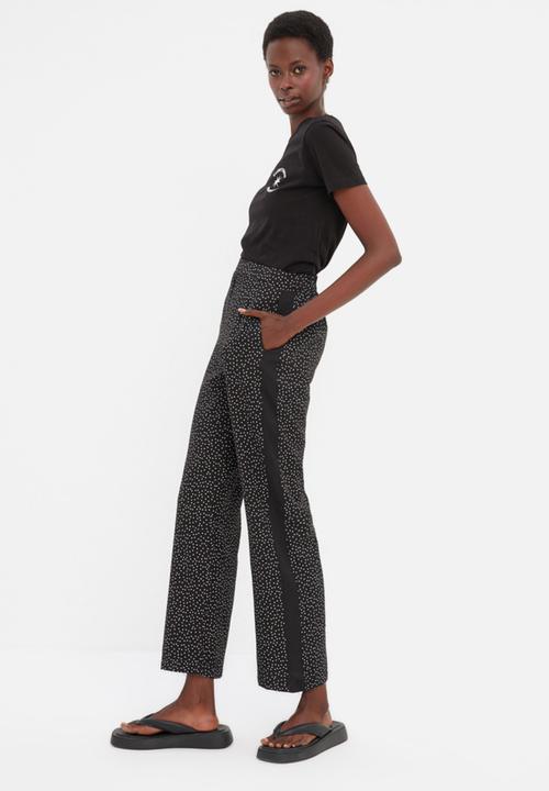 Trendyol - Polka dot trousers - black