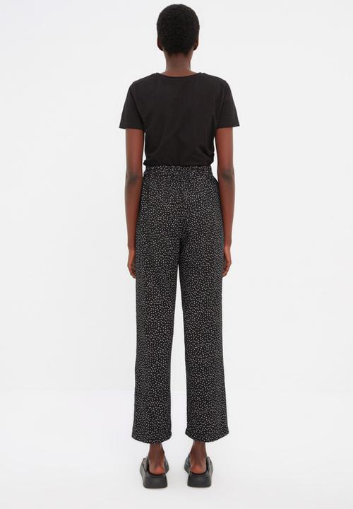 Trendyol - Polka dot trousers - black