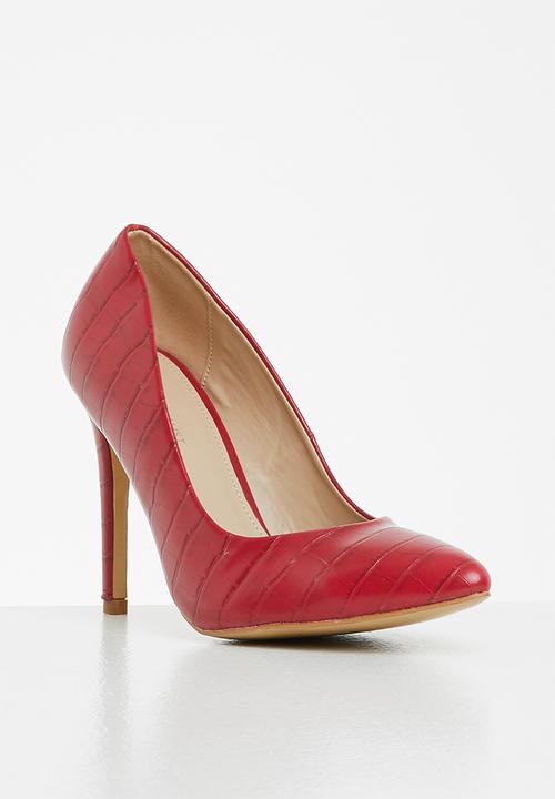 Superbalist - Croc print stilleto - red