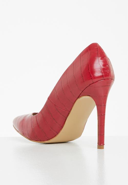 Superbalist - Croc print stilleto - red