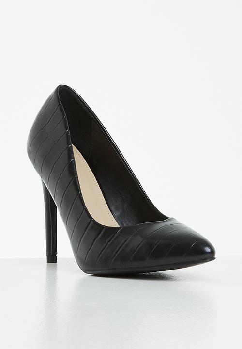 Superbalist - Croc print stilleto - black