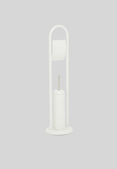 Bathroom Solutions - Toilet brush and holder - white