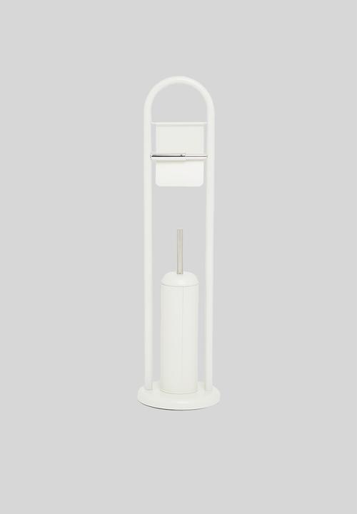 Bathroom Solutions - Toilet brush and holder - white