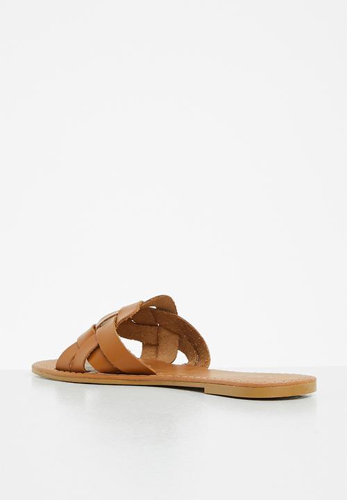 edit - Brooke weave slide - tan