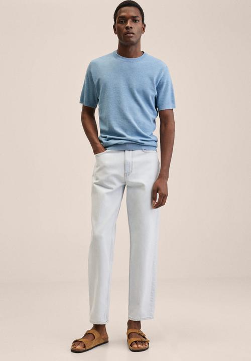 MANGO - Andrew knitted T-shirt - blue